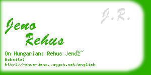 jeno rehus business card